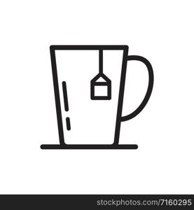 tea icon vector logo template in trendy flat style