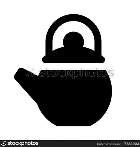 tea kettle, icon on isolated background,