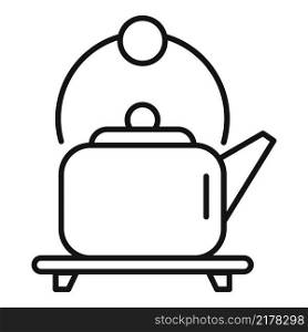 Tea kettle icon outline vector. Hot water. Morning herbal. Tea kettle icon outline vector. Hot water