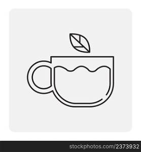 tea leaf cup icon. Plant leaf sign. Logo symbol. Fresh mint leaf. Vector illustration. stock image. EPS 10. . tea leaf cup icon. Plant leaf sign. Logo symbol. Fresh mint leaf. Vector illustration. stock image.