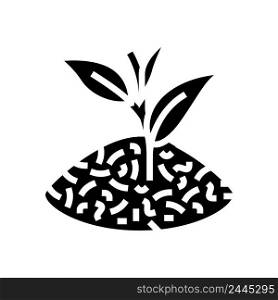 tea leaf glyph icon vector. tea leaf sign. isolated contour symbol black illustration. tea leaf glyph icon vector illustration
