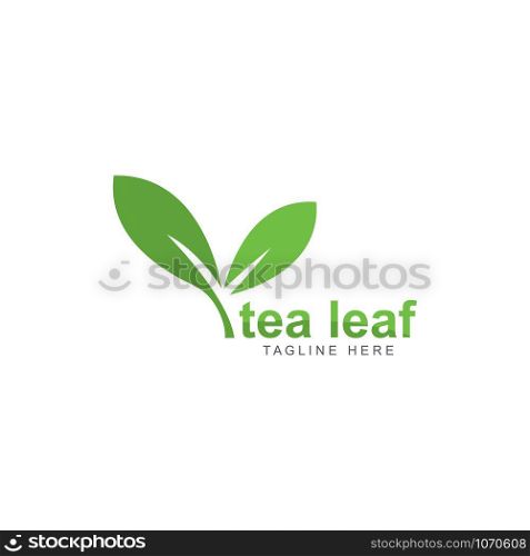 tea leaf logo vector icon illustration design