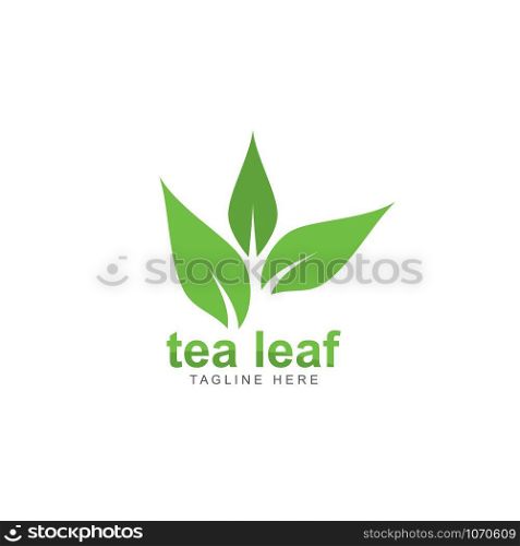 tea leaf logo vector icon illustration design