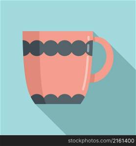 Tea mug icon flat vector. Hot cup. Ceramic drink. Tea mug icon flat vector. Hot cup