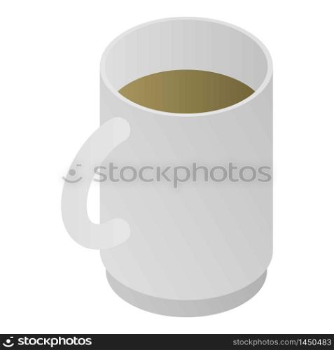Tea mug icon. Isometric of tea mug vector icon for web design isolated on white background. Tea mug icon, isometric style