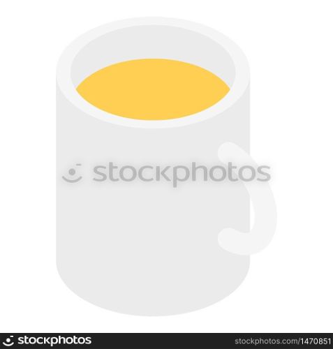 Tea mug icon. Isometric of tea mug vector icon for web design isolated on white background. Tea mug icon, isometric style