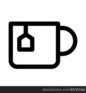 tea mug, icon on isolated background