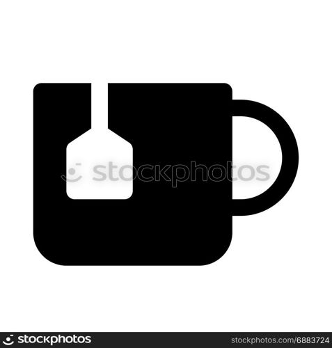 tea mug, icon on isolated background,