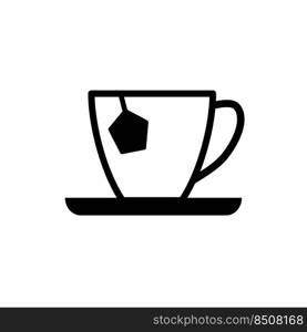 tea mug icon vector template