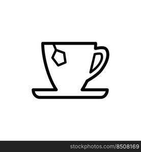 tea mug icon vector template