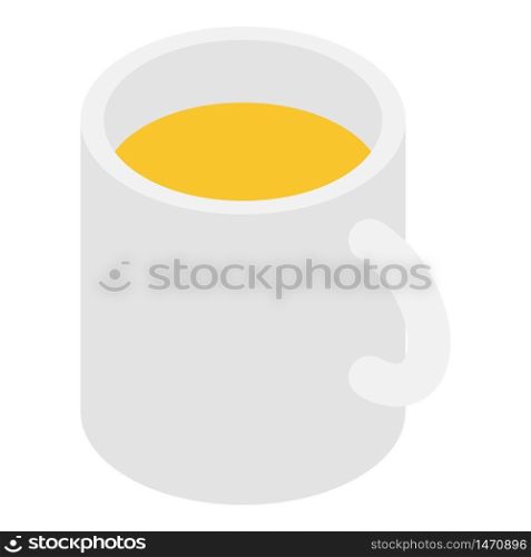 Tea office mug icon. Isometric of tea office mug vector icon for web design isolated on white background. Tea office mug icon, isometric style