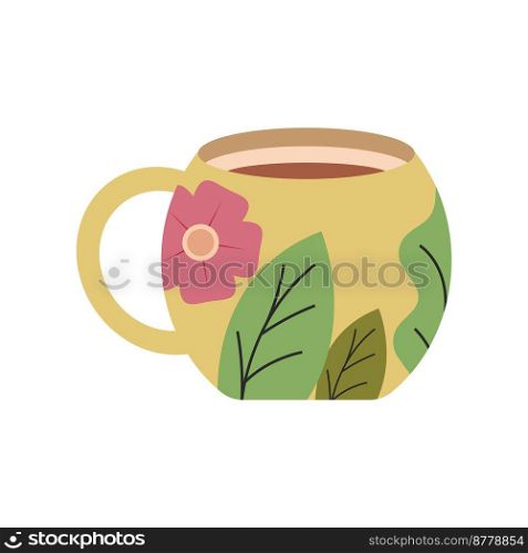 Tea or coffe cup vector illustration flat design