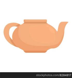 Tea pot icon cartoon vector. Home equipment. Ceramic board. Tea pot icon cartoon vector. Home equipment