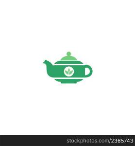 Tea pot icon design template illustration vector