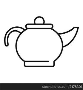 Tea pot icon outline vector. Hot drink. Morning food. Tea pot icon outline vector. Hot drink