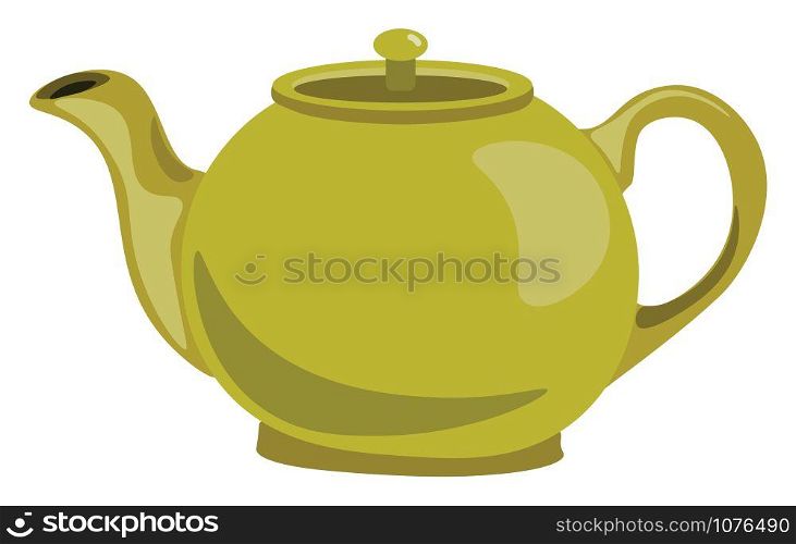 Tea pot, illustration, vector on white background.
