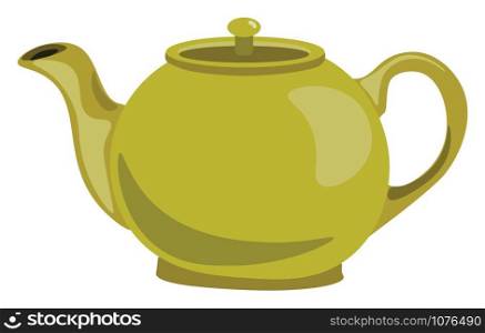 Tea pot, illustration, vector on white background.