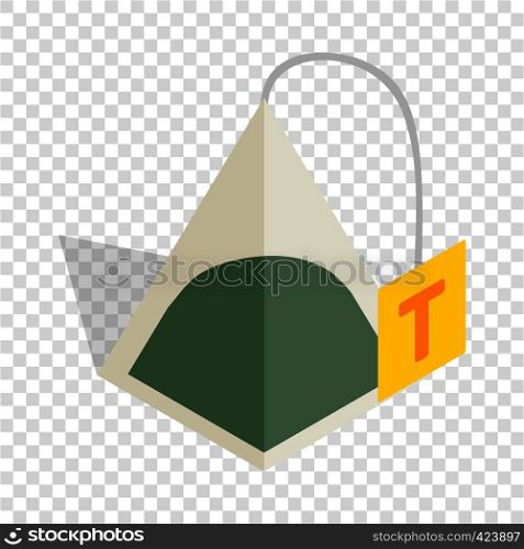 Teabag isometric icon 3d on a transparent background vector illustration. Teabag isometric icon