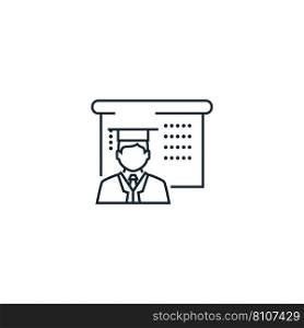 Teacher creative icon from business people icons Vector Image