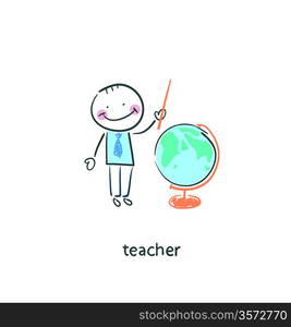 Teacher. Illustration.