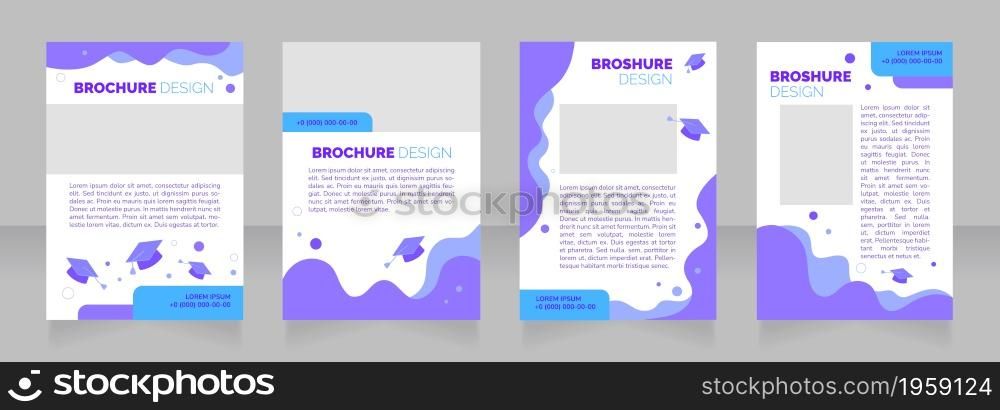 Teacher preparation program blank brochure layout design. Placement. Vertical poster template set with empty copy space for text. Premade corporate reports collection. Editable flyer paper pages. Teacher preparation program blank brochure layout design