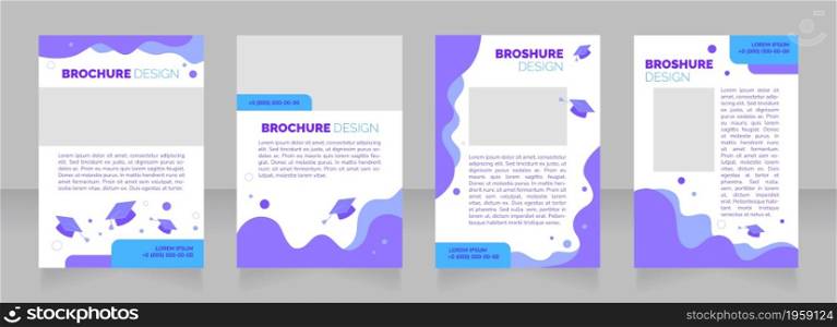 Teacher preparation program blank brochure layout design. Placement. Vertical poster template set with empty copy space for text. Premade corporate reports collection. Editable flyer paper pages. Teacher preparation program blank brochure layout design
