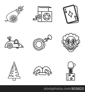 Teaching a child icons set. Outline set of 9 teaching a child vector icons for web isolated on white background. Teaching a child icons set, outline style