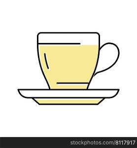 teacup with plate color icon vector. teacup with plate sign. isolated symbol illustration. teacup with plate color icon vector illustration