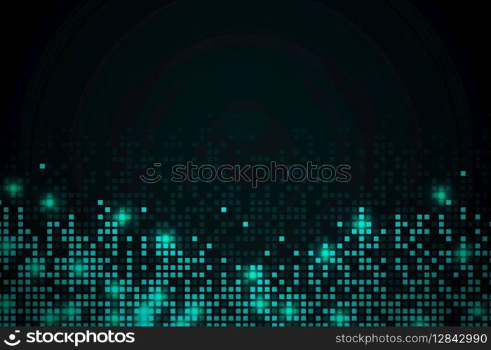 Teal abstract pixel pattern vector background