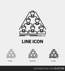 team, build, structure, business, meeting Icon in Thin, Regular and Bold Line Style. Vector illustration. Vector EPS10 Abstract Template background