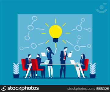 Team cohesiveness and creative. Concept business vector illustration, Employees engagement, Cohesion.