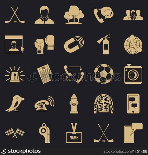 Team game icons set. Simple set of 25 team game vector icons for web for any design. Team game icons set, simple style