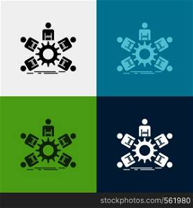 team, group, leadership, business, teamwork Icon Over Various Background. glyph style design, designed for web and app. Eps 10 vector illustration. Vector EPS10 Abstract Template background