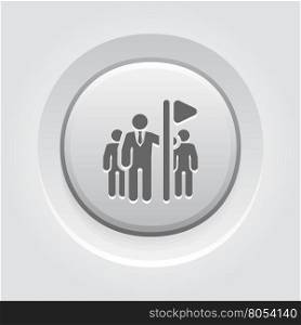Team Leader Icon. Grey Button Design.. Team Leader Icon. Grey Button Design. Isolated Illustration. App Symbol or UI element.