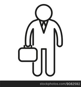 Team manager icon outline vector. Human work. Person job. Team manager icon outline vector. Human work