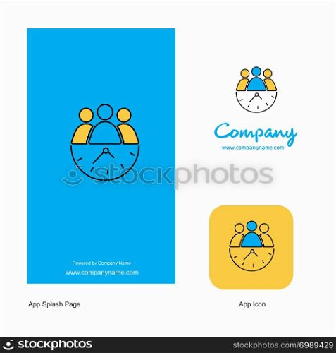 Team on time Company Logo App Icon and Splash Page Design. Creative Business App Design Elements
