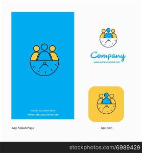Team on time Company Logo App Icon and Splash Page Design. Creative Business App Design Elements
