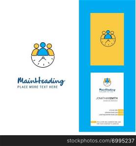 Team on time Creative Logo and business card. vertical Design Vector