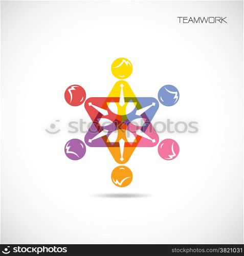 Team Partners Friends sign design vector template .Vector illustration