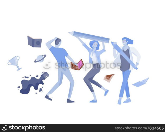 Team People moving. Business invitation and corporate party, design training courses, about us, expert team, happy teamwork. Flat characters design illustration. Team People moving. Business invitation and corporate party, design training courses, about us, expert team, happy teamwork. Flat characters design