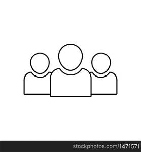 Team people vector line icon. Squad of people outline icon. Community business concept. Social unity or diversity symbol. Flat simple squad team logo. Club unity people. vector isolated background. Team people vector line icon. Squad of people outline icon. Community business concept. Social unity or diversity symbol. Flat simple squad team logo. Club unity people. vector background