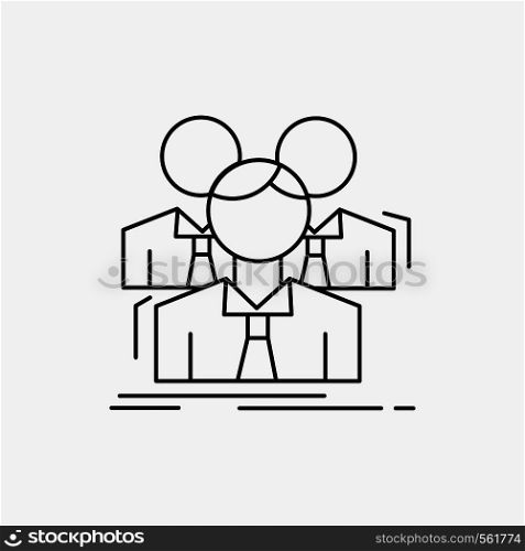 Team, teamwork, Business, Meeting, group Line Icon. Vector isolated illustration. Vector EPS10 Abstract Template background