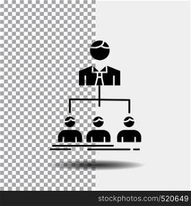team, teamwork, organization, group, company Glyph Icon on Transparent Background. Black Icon. Vector EPS10 Abstract Template background