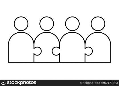 team work icon isolated vector illustration white background