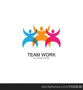 Team work logo Design. Together. Modern Social Network Team Logo Design