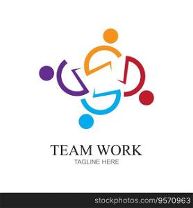 Team Work Logo Design,Together. Modern Social Network Team Logo Design