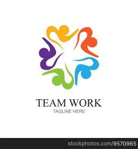 Team Work Logo Design,Together. Modern Social Network Team Logo Design