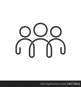 Teamwork business concept icon in linear style Vector EPS 10. Teamwork business concept icon in linear style. Vector EPS 10