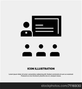 Teamwork, Business, Human, Leadership, Management solid Glyph Icon vector