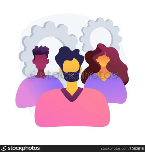 Teamwork. Collaboration, fellowship, partnership. Team building and cooperation technology. Business partners, colleagues cartoon characters. Vector isolated concept metaphor illustration. Teamwork vector concept metaphor
